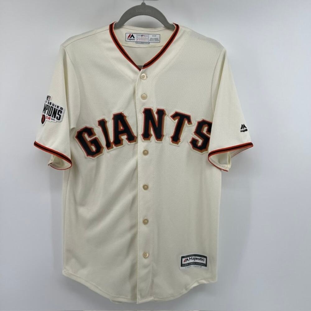 Majestic San Francisco Giants Jersey Mens S Embroidered World Series BaseballFan